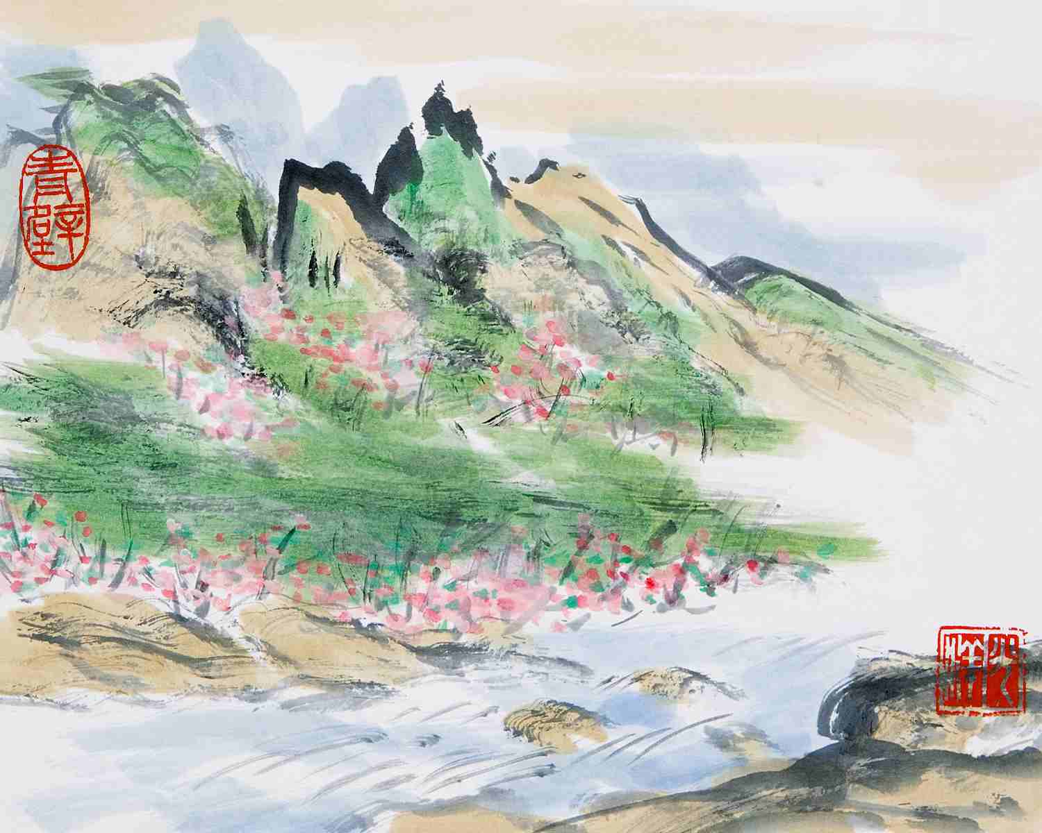 初歩からの水墨画~四季を描く~ 001