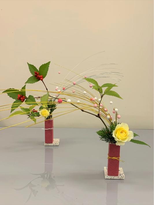 【12/26(金)1日講習会】2025正月花 池坊 盛花B 001