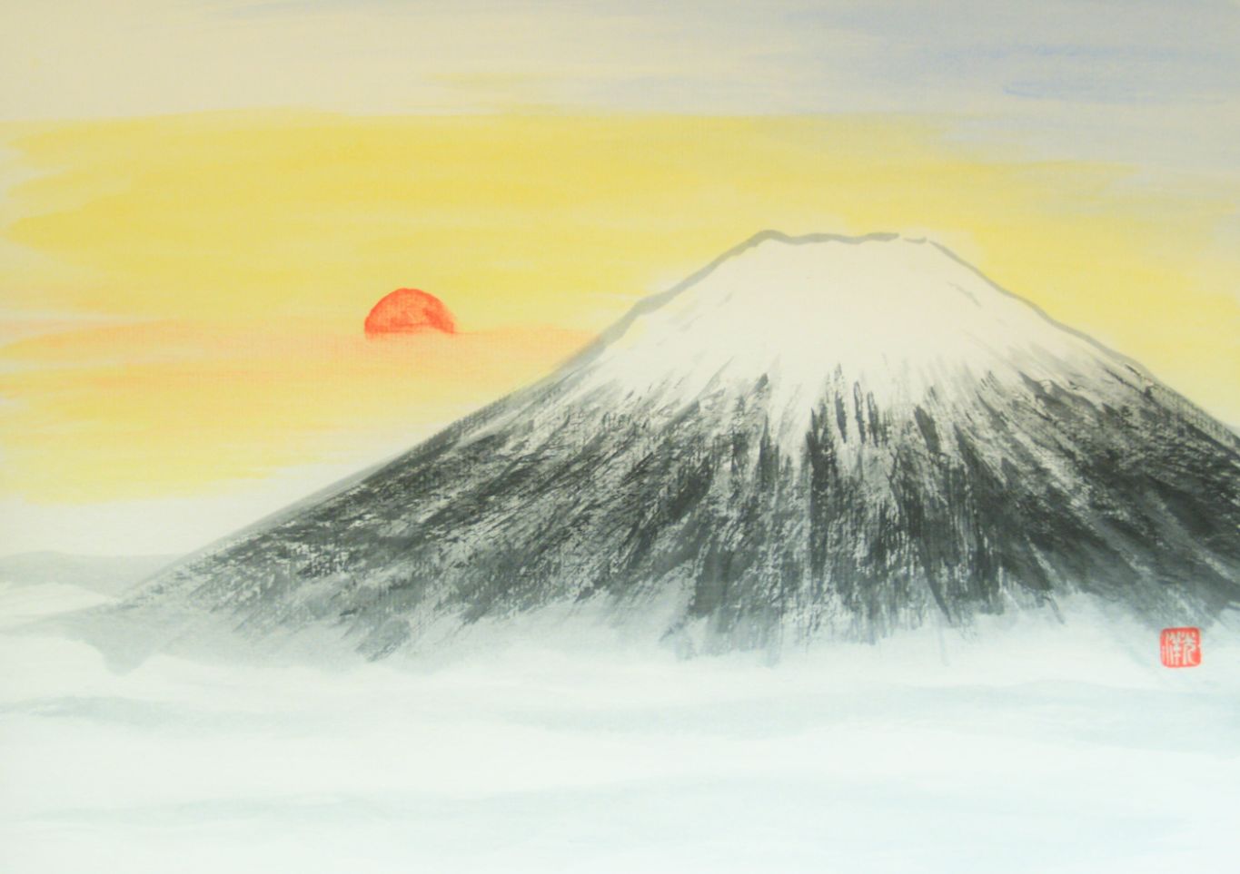 水墨画（四季を描く）