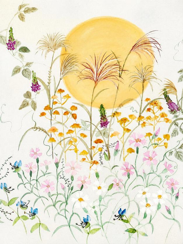 楽しい花の一筆画