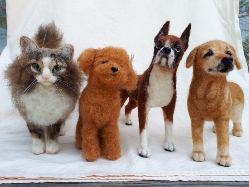 羊毛フェルトでかわいい愛犬・愛猫を作りましょう