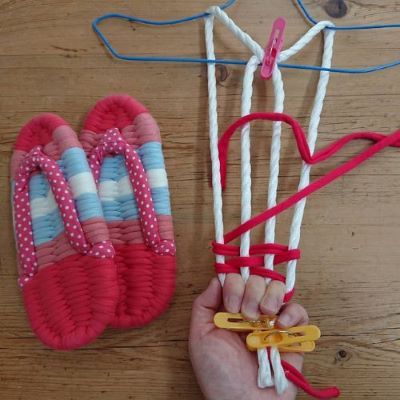 （シュミアン・２７０４）　布ぞうり作り　２／２７