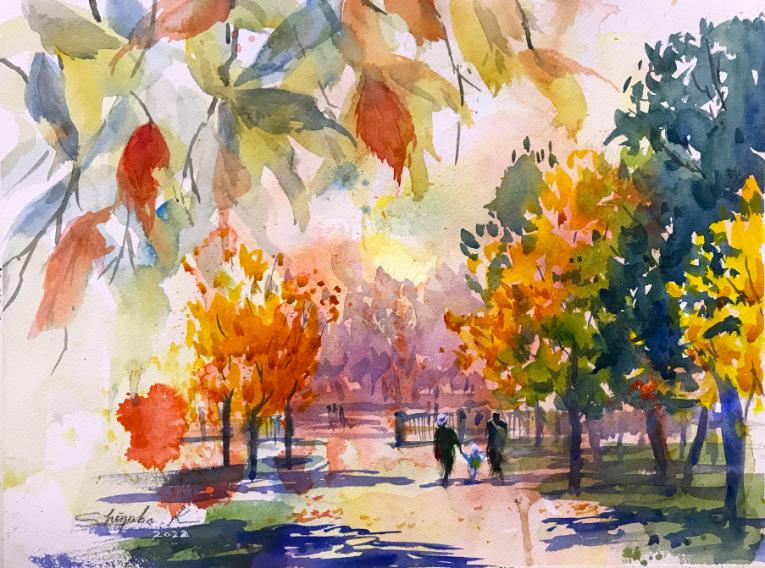 ステップアップ透明水彩画（月１回）