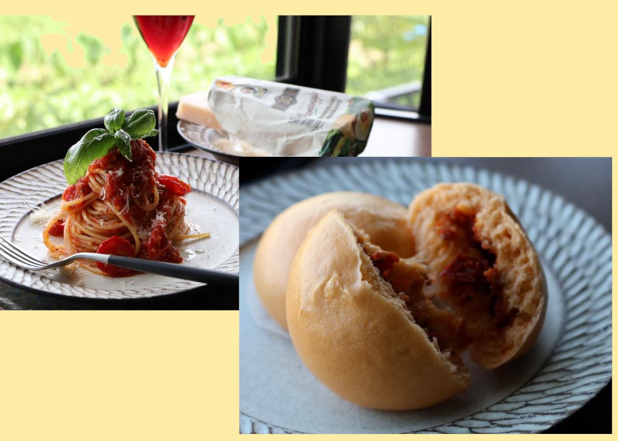 １０／６ピザまん＆ピザ餡で作るトマトパスタ